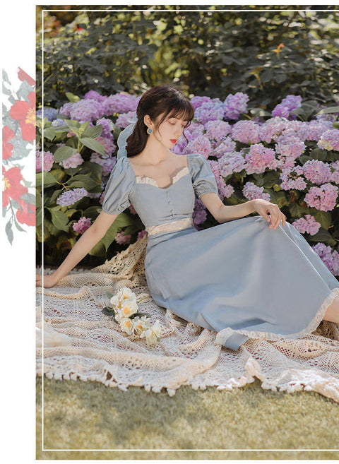 Eloise vintage dress, Vintage French dress, vintage dress, floral dress, cottagecore dress, French dress, floral dress, 1940s
