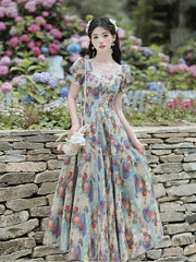 Nola Vintage Floral Princess Dress, Vintage French dress, vintage dress, fairy, cottagecore dress, French dress, 1940s