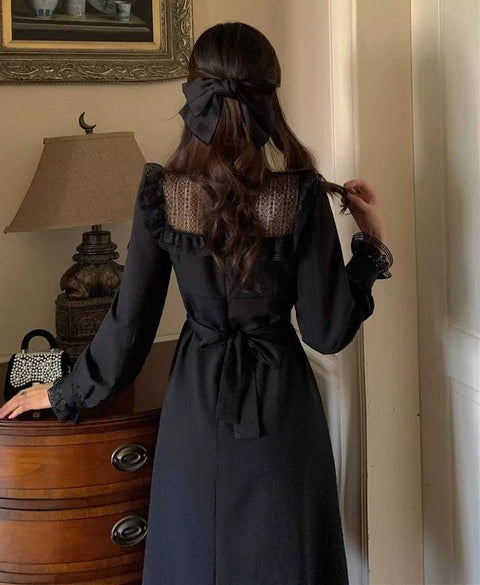 Elvira vintage dress, Vintage French dress, vintage dress, gothic, lolita dress, French dress, gothic dress, 1940s