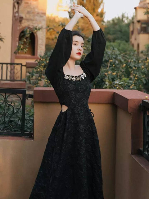 Merida Vintage dress, Vintage French dress, vintage dress, gothic, lolita dress, French dress, gothic dress, 1940s