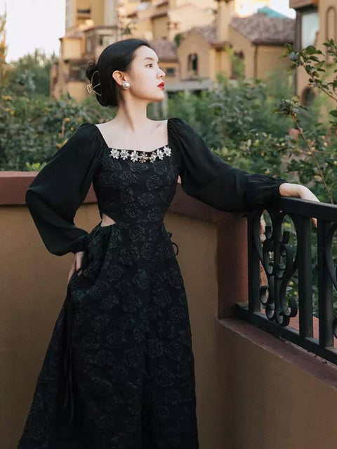 Merida Vintage dress, Vintage French dress, vintage dress, gothic, lolita dress, French dress, gothic dress, 1940s