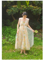 Marcella Vintage dress, Vintage French dress, vintage dress, floral dress, cottagecore dress, French dress, floral dress, 1950s