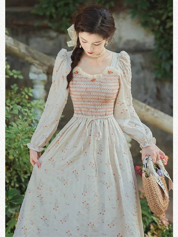Charlene vintage dress, vintage French dress, vintage dress, floral dress, cottagecore dress, French dress, floral dress, 1950s