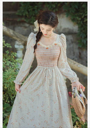 Charlene vintage dress, vintage French dress, vintage dress, floral dress, cottagecore dress, French dress, floral dress, 1950s