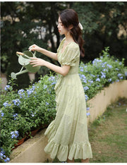 Glenna vintage dress, vintage French dress, vintage dress, floral dress, cottagecore dress, French dress, floral dress, 1950s