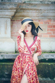 Dixie Vintage dress, Vintage French dress, vintage dress, floral dress, cottagecore dress, French dress, floral dress, 1950s